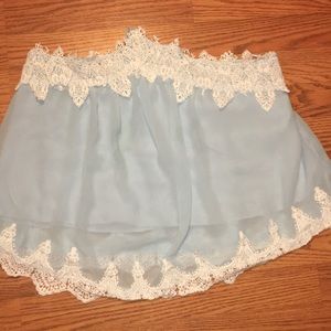 Blue flowey halter top